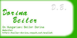 dorina beiler business card